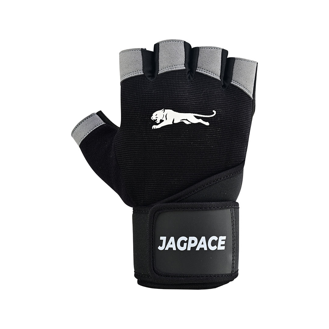 Professional Half Finger Gym Gloves with Anti Slip Padded Palm & Adjustable Wrist Strap