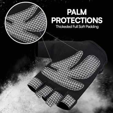 Half Finger Gym Gloves Foam Padded Non Slip Gloves for Training & Weightlifting