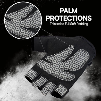 Half Finger Gym Gloves Foam Padded Non Slip Gloves for Training & Weightlifting