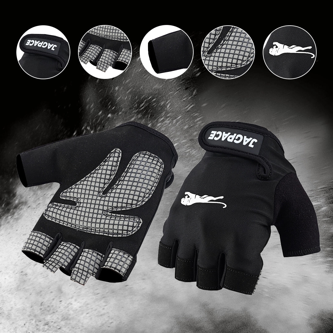 Half Finger Gym Gloves Foam Padded Non Slip Gloves for Training & Weightlifting