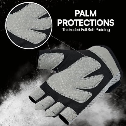 Half Finger Gym Gloves Foam Padded Non Slip Gloves for Training & Weightlifting