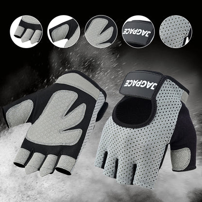 Half Finger Gym Gloves Foam Padded Non Slip Gloves for Training & Weightlifting