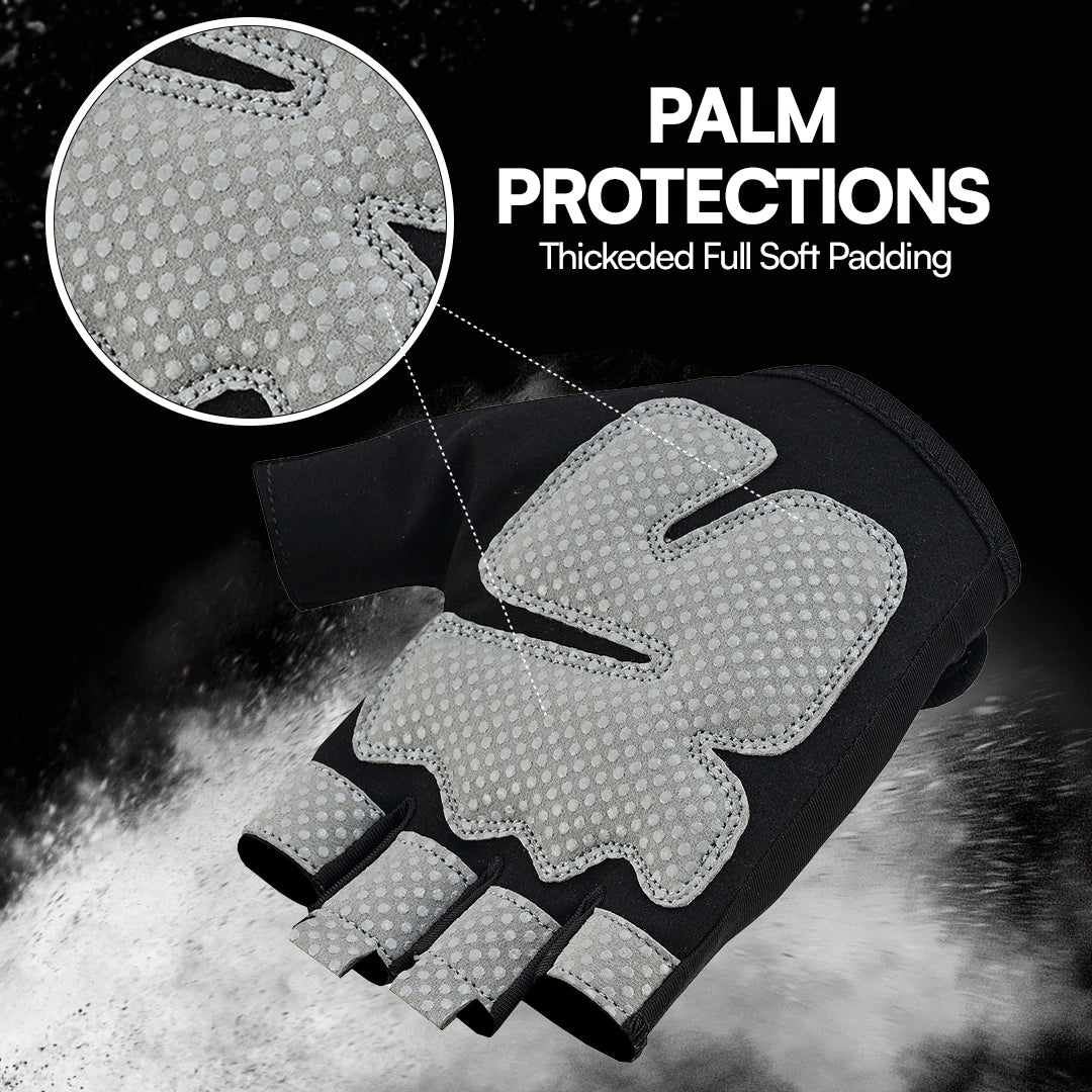 Premium Half Finger Gloves Breathable Non Slip Gym & Training Gloves