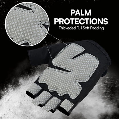 Premium Half Finger Gloves Breathable Non Slip Gym & Training Gloves
