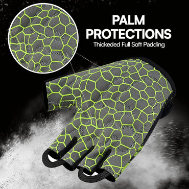 Workout Gloves Foam Padded Non Slip Half Finger Gym & Cycling Gloves