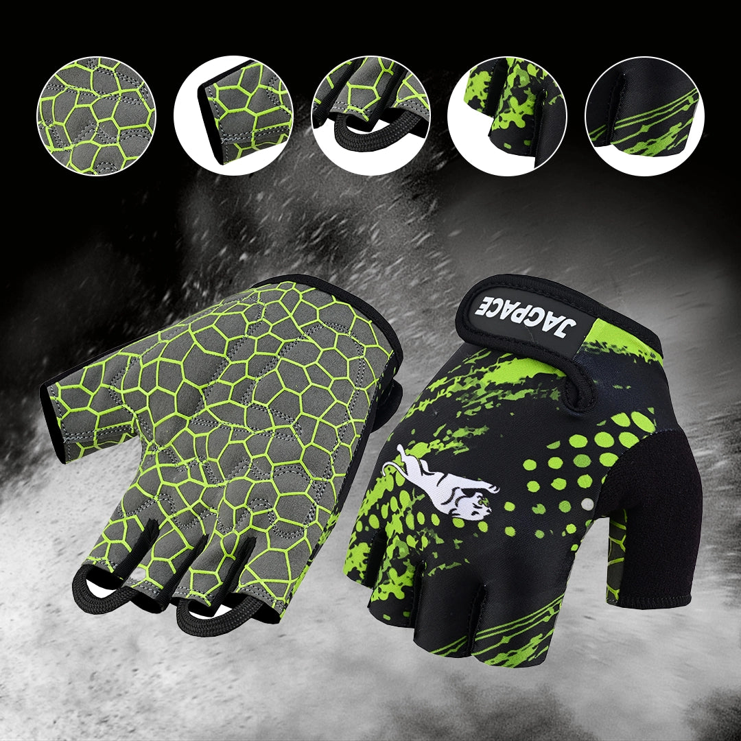 Workout Gloves Foam Padded Non Slip Half Finger Gym & Cycling Gloves
