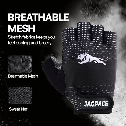 Half Finger Gym Gloves Foam Padded Anti Slip Grip for Weightlifting Fitness & Cycling