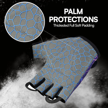 Half Finger Workout Gloves Foam-Padded Non Slip Gym & Cycling Gloves
