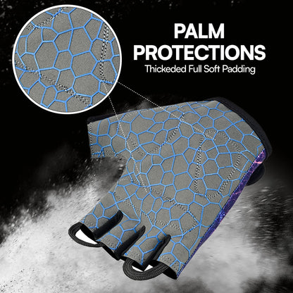 Half Finger Workout Gloves Foam-Padded Non Slip Gym & Cycling Gloves