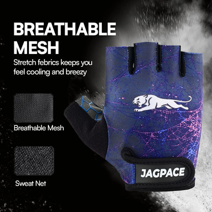 Half Finger Workout Gloves Foam-Padded Non Slip Gym & Cycling Gloves