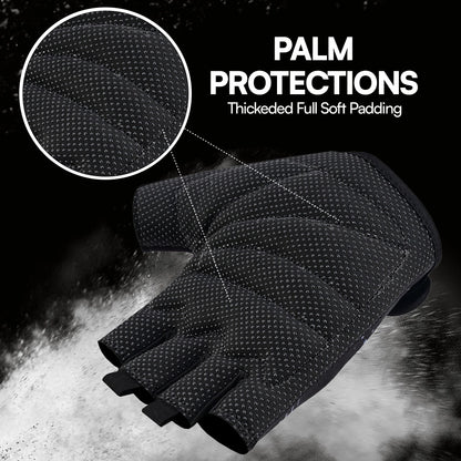 Gym & Weightlifting Gloves Half Finger Foam Padded Non Slip Gloves
