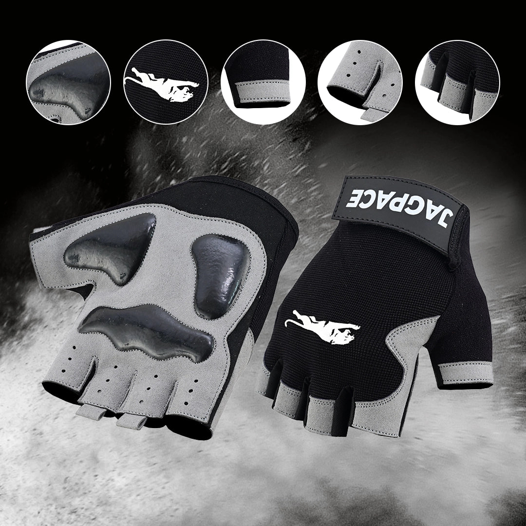 Half Finger Cycling & Gym Gloves Foam Padded Non Slip Breathable Gloves