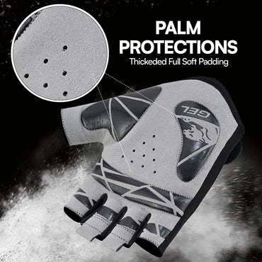 Gel Padded Half Finger Gloves Non Slip Breathable Gym & Cycling Gloves