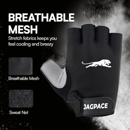 Gel Padded Half Finger Gloves Non Slip Breathable Gym & Cycling Gloves