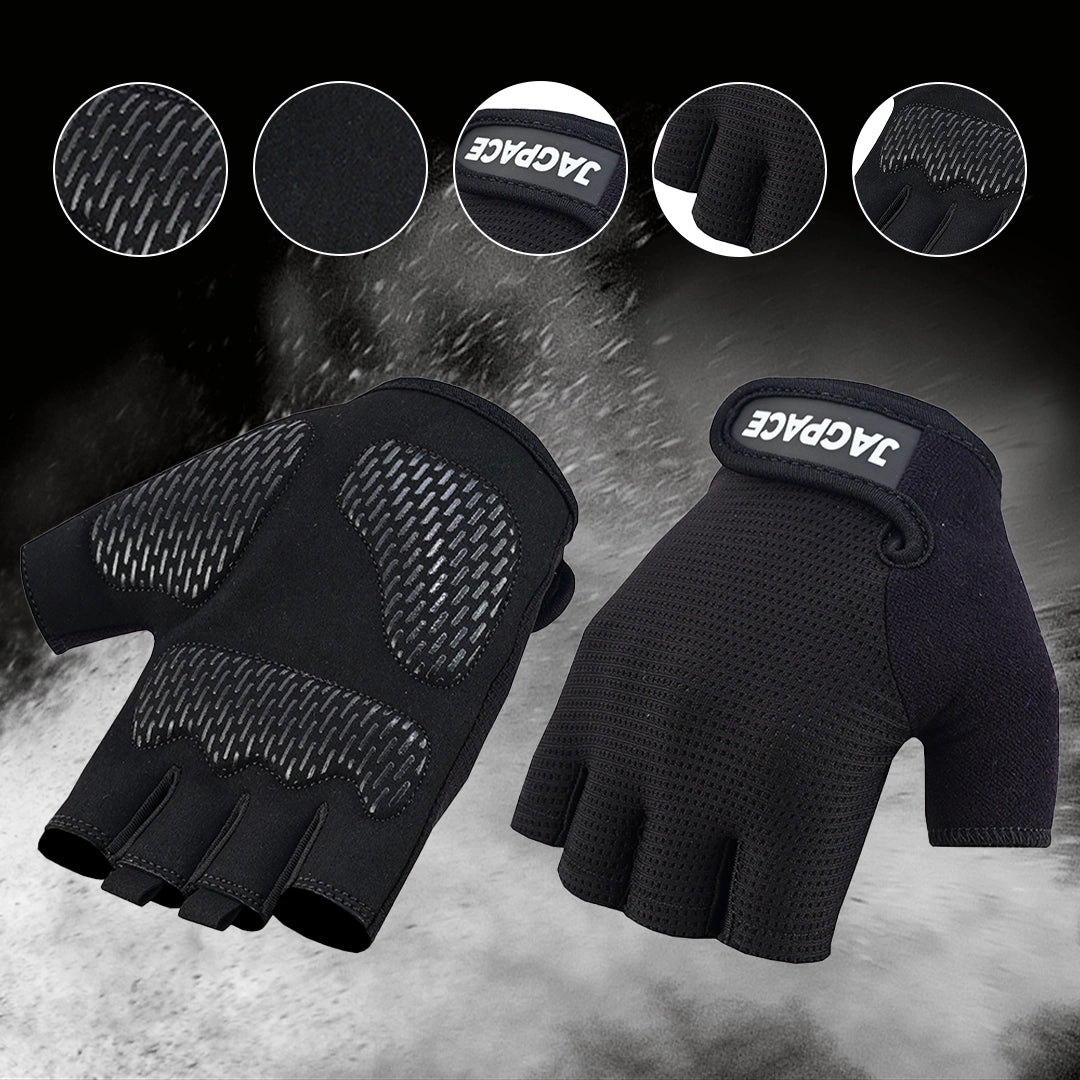 Half Finger Workout Gloves Foam Padded Non Slip Gym & Cycling Gloves