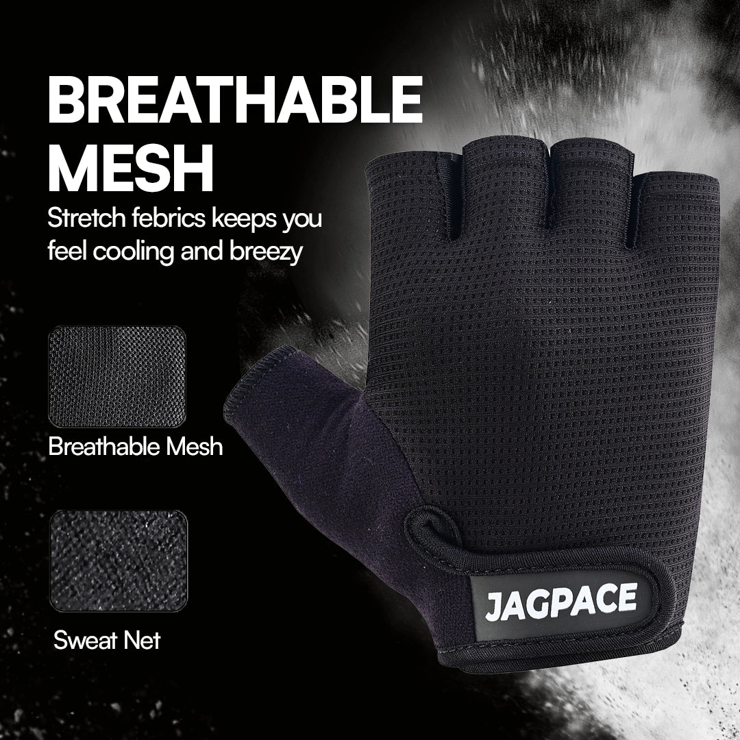 Half Finger Workout Gloves Foam Padded Non Slip Gym & Cycling Gloves