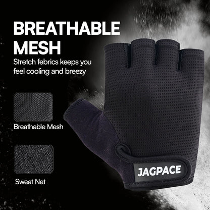 Half Finger Workout Gloves Foam Padded Non Slip Gym & Cycling Gloves