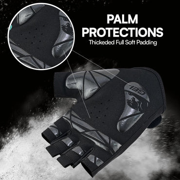 Gel Padded Half Finger Gloves Non-Slip Breathable Gym & Cycling Gloves
