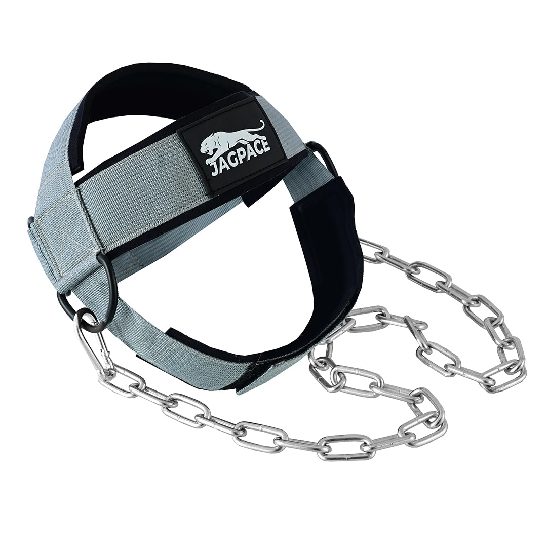 Neck Harness with Steel Chain Padded Neck Strength Trainer