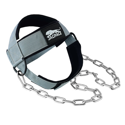 Neck Harness with Steel Chain Padded Neck Strength Trainer