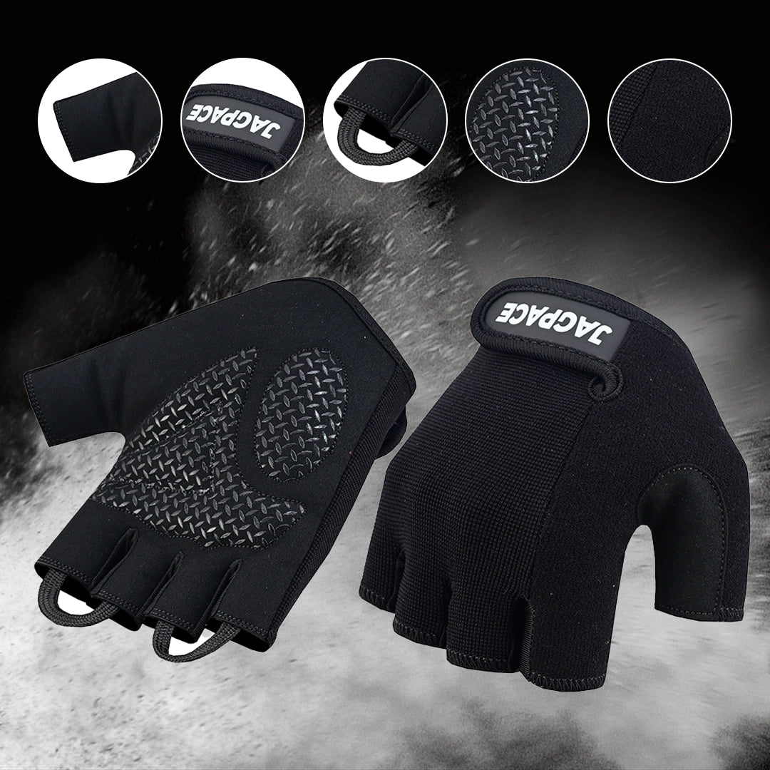 Half Finger Gym Gloves Foam-Padded Anti Slip Gloves for Training & Weightlifting
