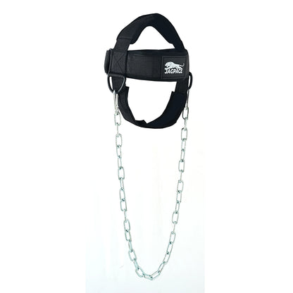 Neck Harness with Steel Chain Padded Neck Strength Trainer