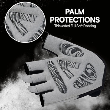 Half Finger Fitness Gloves Foam-Padded Non Slip Gym & Training Gloves