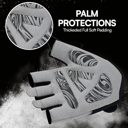 Half Finger Fitness Gloves Foam-Padded Non Slip Gym & Training Gloves