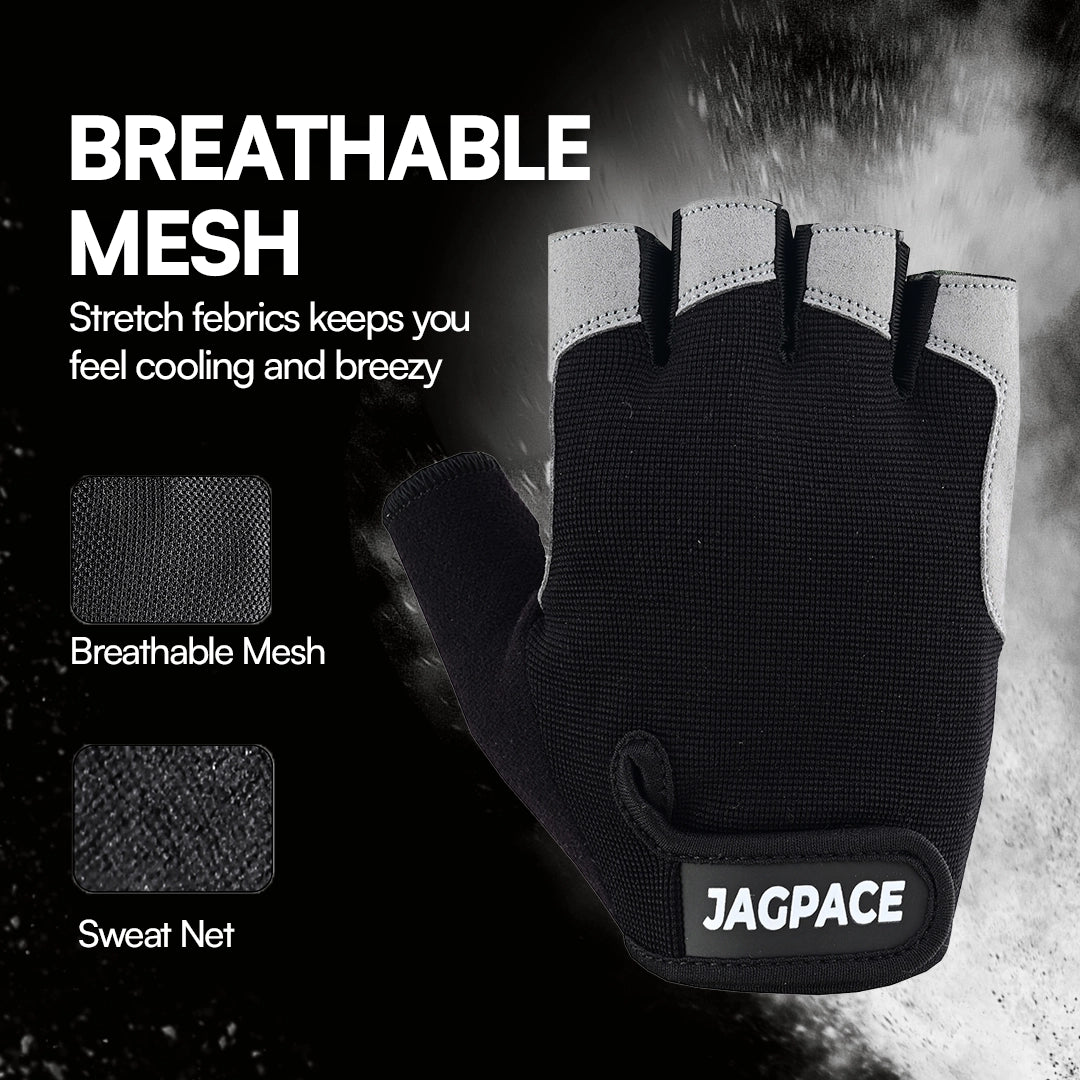 Half Finger Fitness Gloves Foam-Padded Non Slip Gym & Training Gloves