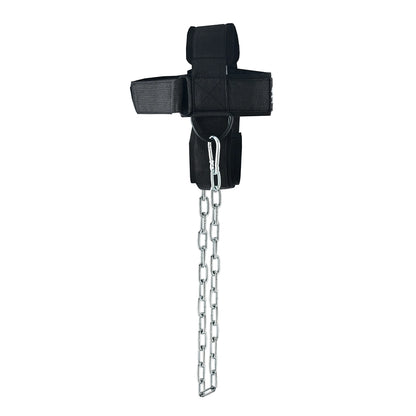 Neck Harness with Steel Chain Padded Neck Strength Trainer
