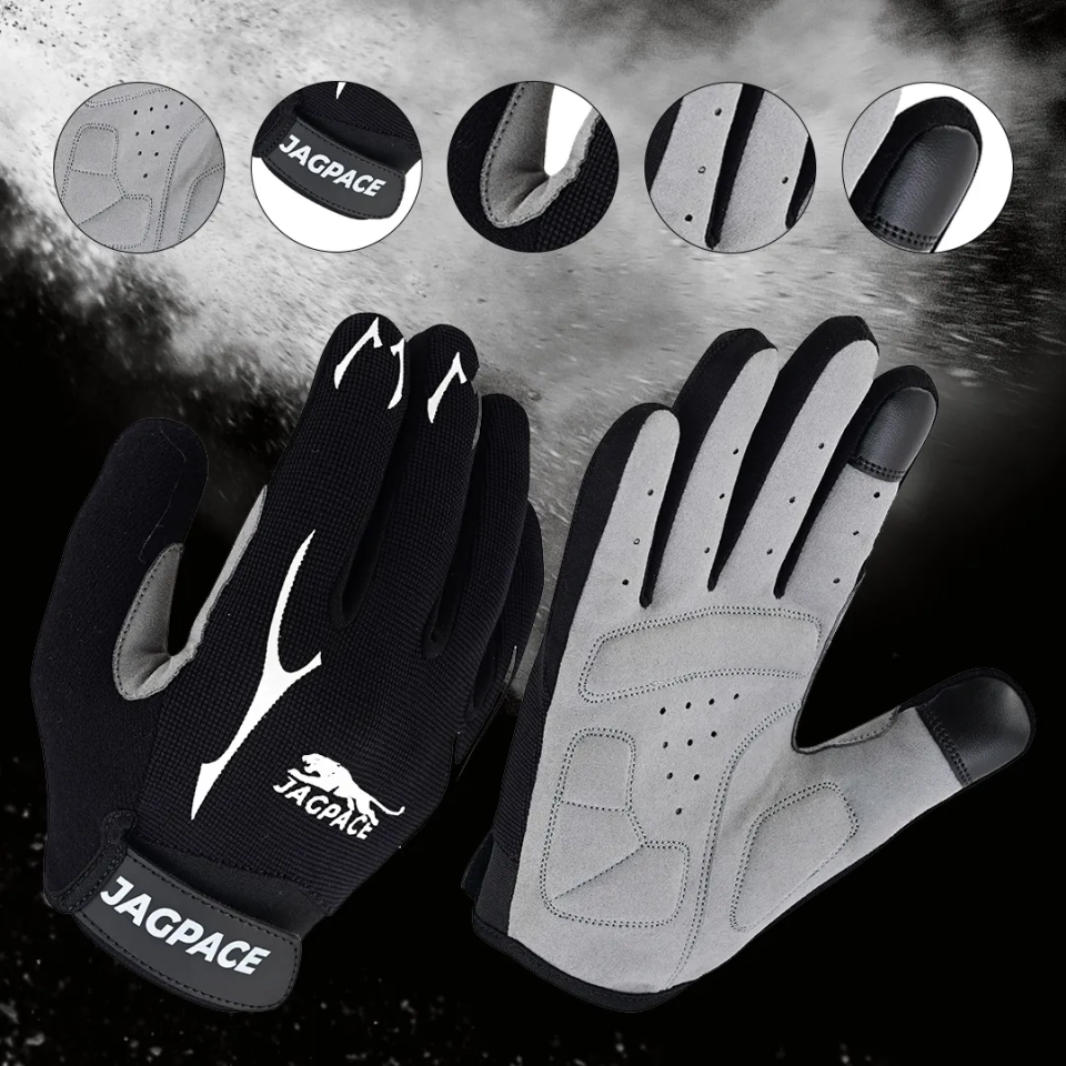 Full Finger Cycling Gloves Padded, Anti Slip & Breathable for MTB, Road & Gym