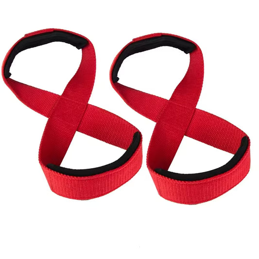 Figure 8 Lifting Straps Padded Double Loop Powerlifting & Grip Support