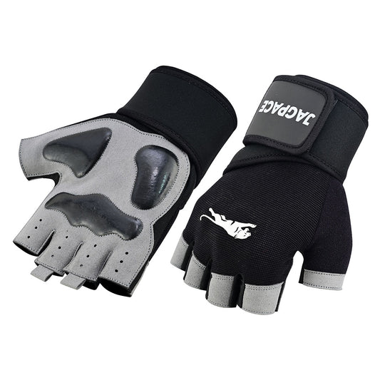 Professional Half Finger Gym Gloves with Anti Slip Padded Palm & Adjustable Wrist Strap