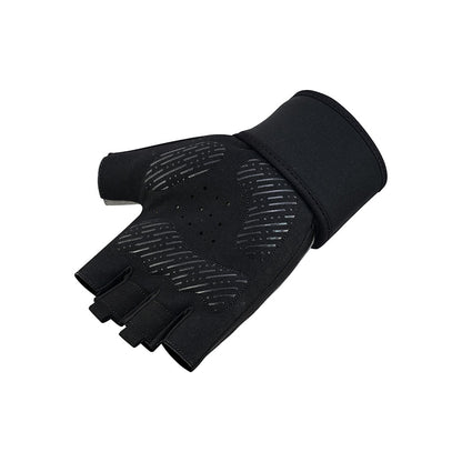 Gym & Weightlifting Gloves Half Finger Padded Non Slip Gloves with Wrist Support