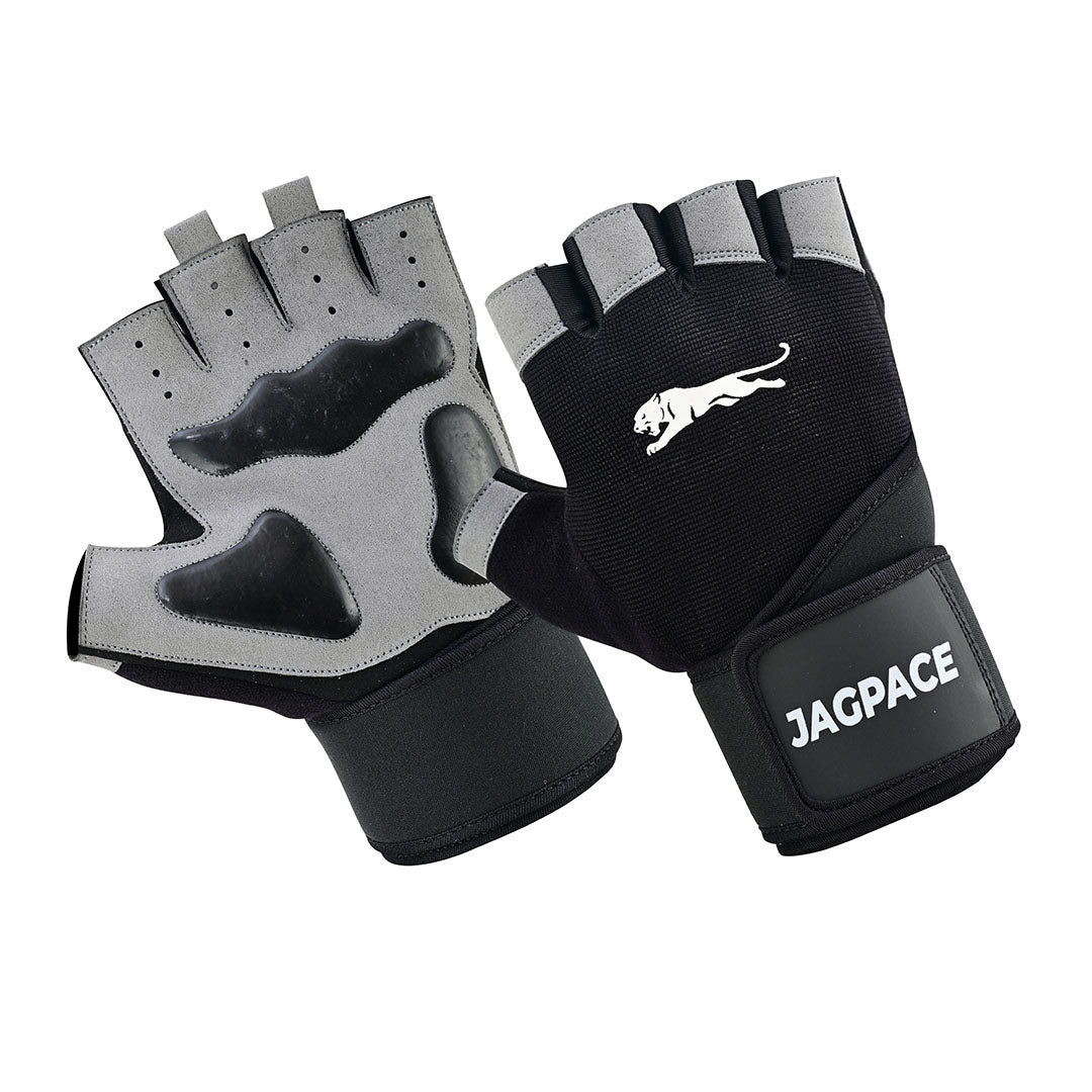 Professional Half Finger Gym Gloves with Anti Slip Padded Palm & Adjustable Wrist Strap