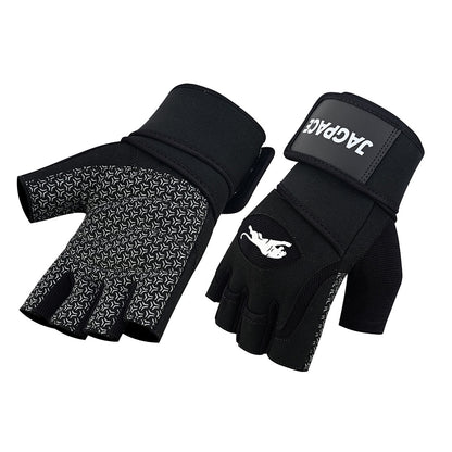 Premium Fitness Gloves Padded Grip Anti-Slip Palm Adjustable Wrist Support