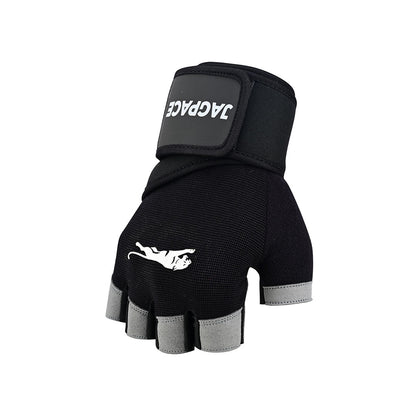 Professional Half Finger Gym Gloves with Anti Slip Padded Palm & Adjustable Wrist Strap