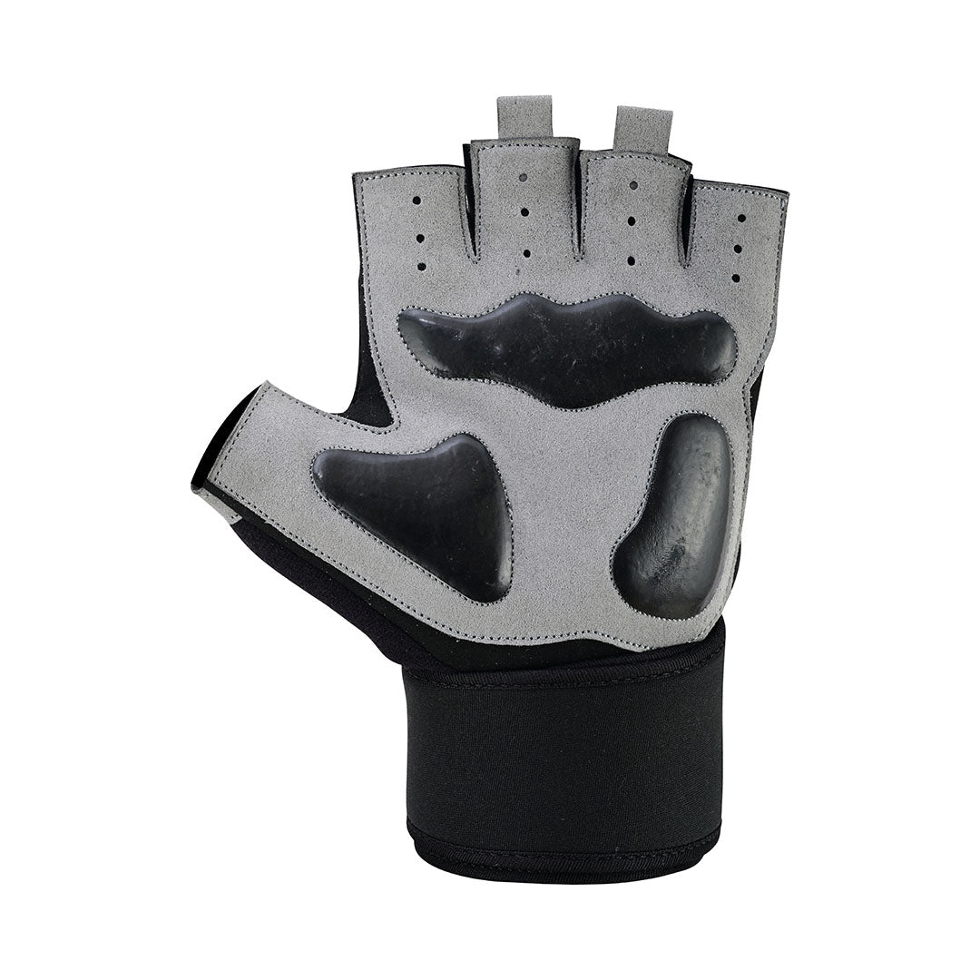 Professional Half Finger Gym Gloves with Anti Slip Padded Palm & Adjustable Wrist Strap