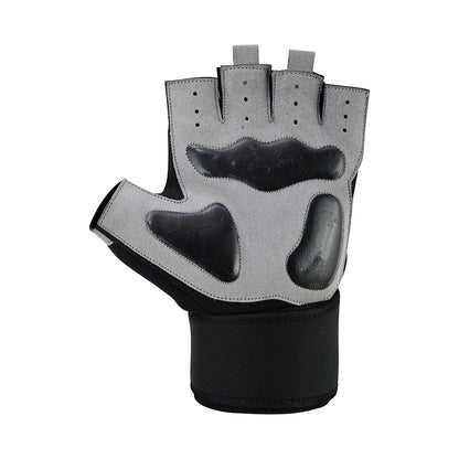 Professional Half Finger Gym Gloves with Anti Slip Padded Palm & Adjustable Wrist Strap