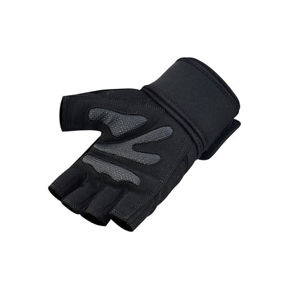 Professional Workout Gloves Half Finger Secure Padded Palm & Adjustable Wrist Support
