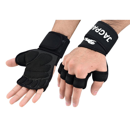 Premium Fitness Gloves Fingerless, Anti-Slip Padded Palm with Adjustable Wrist Support
