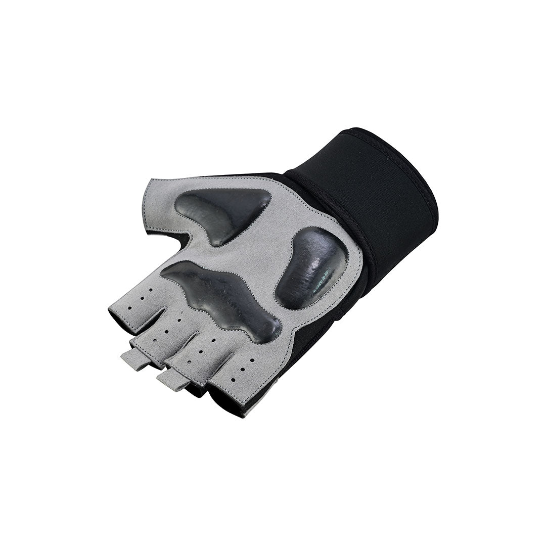 Professional Half Finger Gym Gloves with Anti Slip Padded Palm & Adjustable Wrist Strap