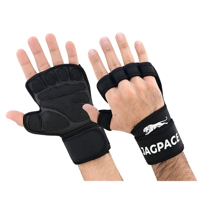 Premium Fitness Gloves Fingerless, Anti-Slip Padded Palm with Adjustable Wrist Support