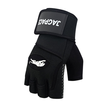 Premium Fitness Gloves Padded Grip Anti-Slip Palm Adjustable Wrist Support