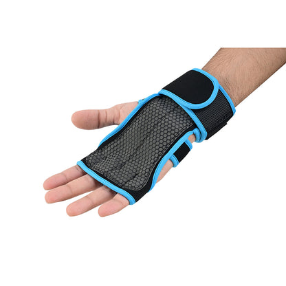 Weightlifting Grip Pads Anti-Slip Gym Gloves with Adjustable Wrist Strap