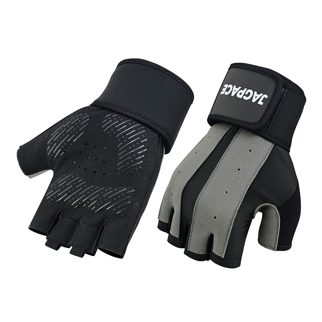 Gym & Weightlifting Gloves Half Finger Padded Non Slip Gloves with Wrist Support