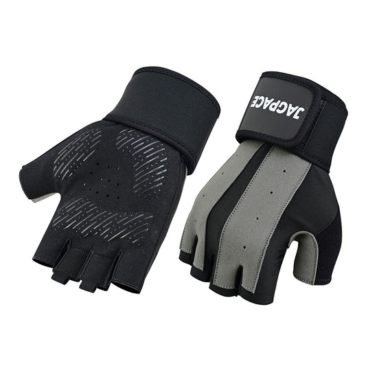 Gym & Weightlifting Gloves Half Finger Padded Non Slip Gloves with Wrist Support