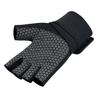 Premium Fitness Gloves Padded Grip Anti-Slip Palm Adjustable Wrist Support