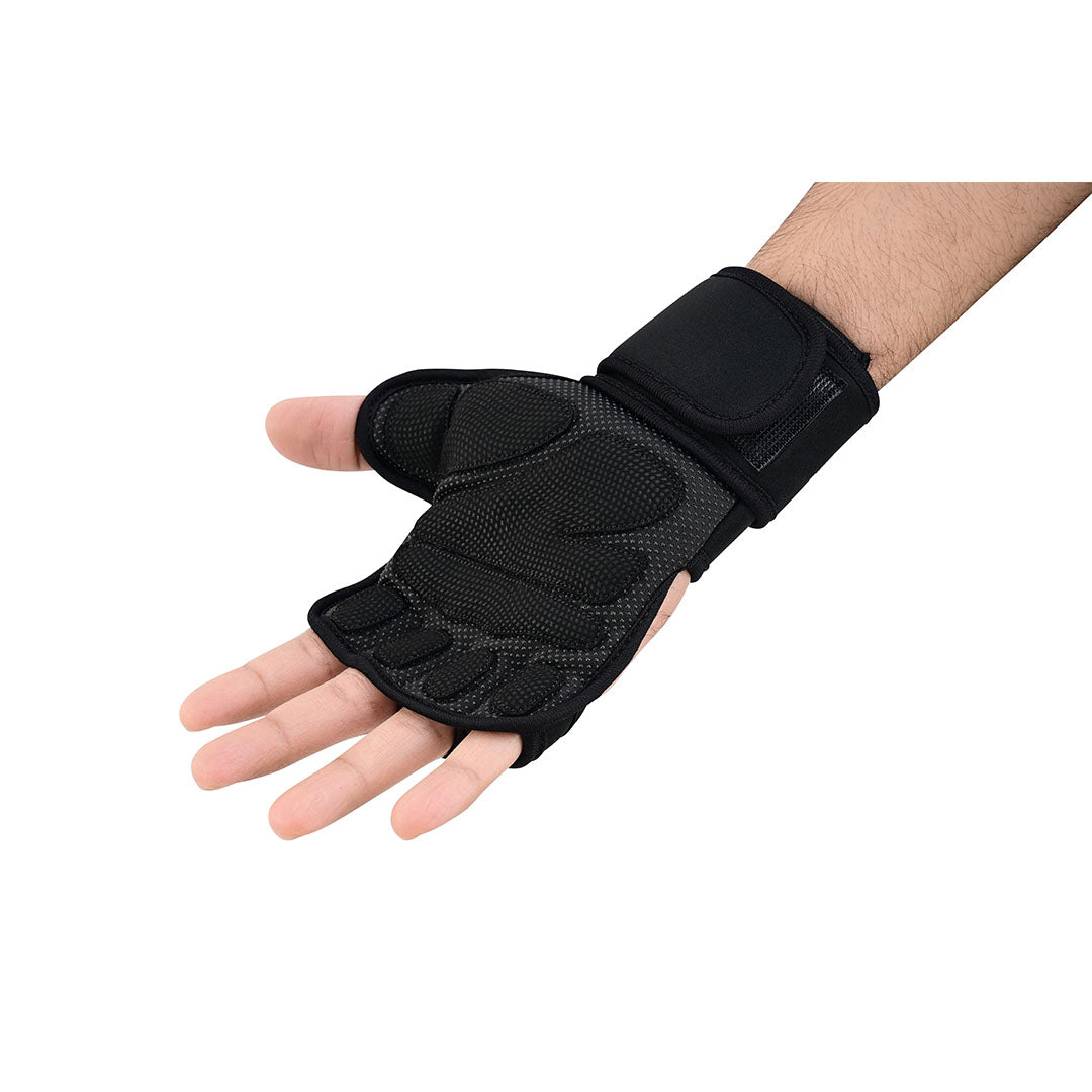 Premium Fitness Gloves Fingerless, Anti-Slip Padded Palm with Adjustable Wrist Support