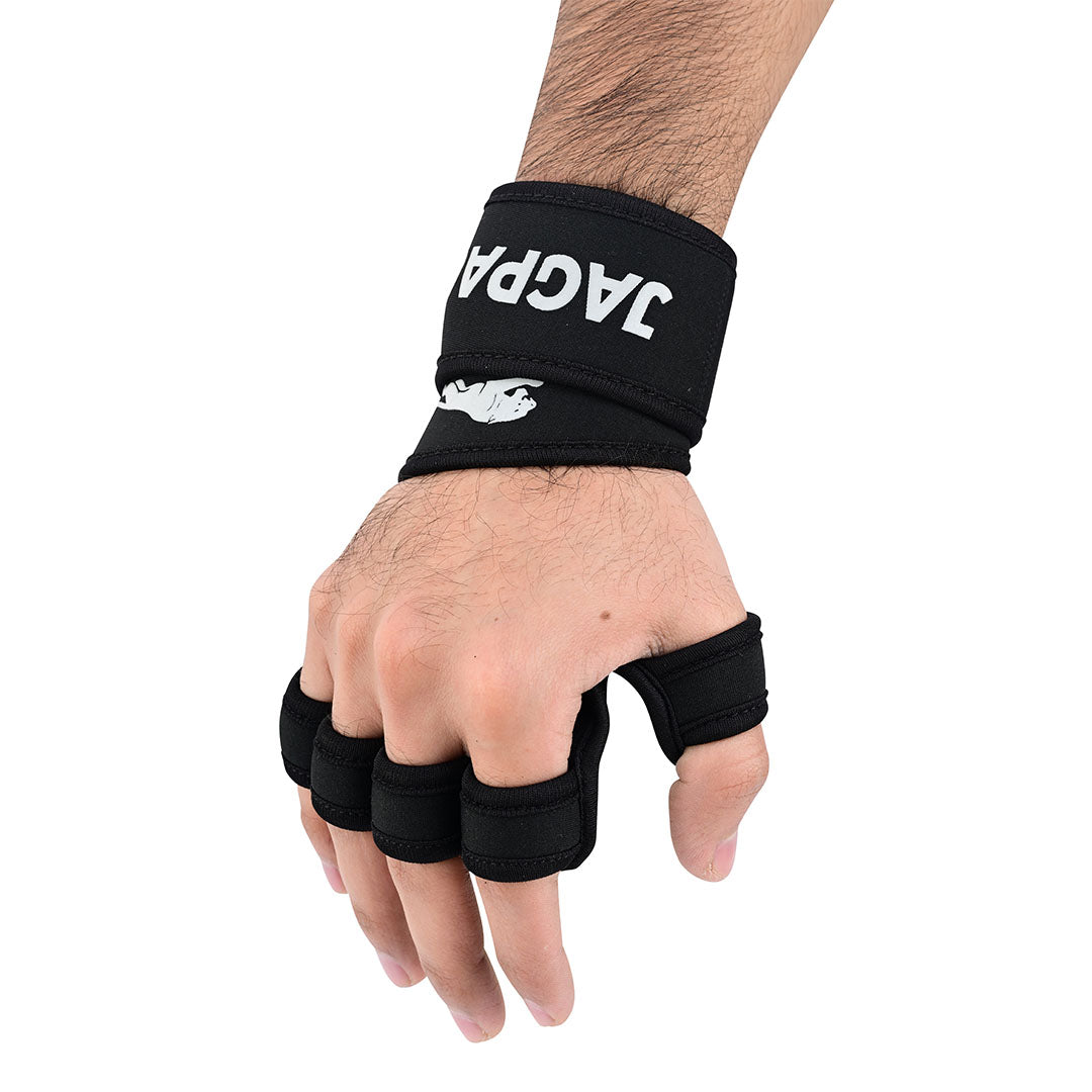 Performance Gym Gloves Fingerless, Padded Grip with Adjustable Wrist Strap